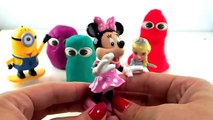 Play Doh Minions Frozen Elsa Anna Minnie Mouse Duffy Duck LPS Surprises Eggs and Toys TV