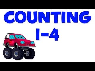 Monster Trucks Numbers | Learn numbers from 1 to 4