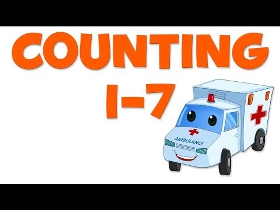 Ambulances Numbers | Learn numbers from 1 to 7