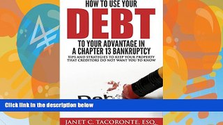 Buy Janet C. Tacoronte How to Use Your Debt to Your Advantage in a Chapter 13 Bankruptcy: Tips and