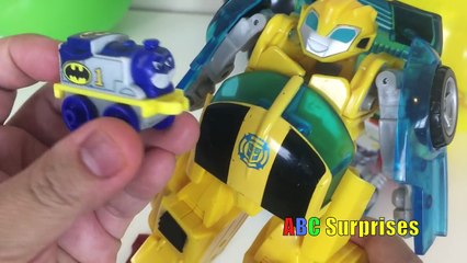 Transformer Bumblebee Optimus Prime Balloon Pop Toy Challenge Egg Surprise