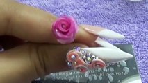 Thực hành kỹ thuật đắp hoa bột fantasy nail, hướng dẫn học cách đắp bột fantasy hoa lên móng tay 1