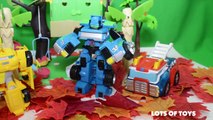 The Camping Mystery! Play Doh New Transformers Rescue Bots Bumblebee, Optimus Prime, Blades, Hoist