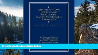 Buy E. Thomas Sullivan Antitrust Law, Policy and Procedure: Cases, Materials, Problems (2014)