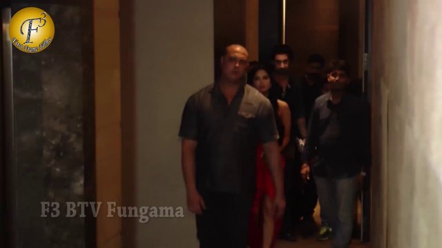 SUNNY LEONE SPOTTED IN RED HOT DRESS WITH HUSBAND DANIEL WEBBER