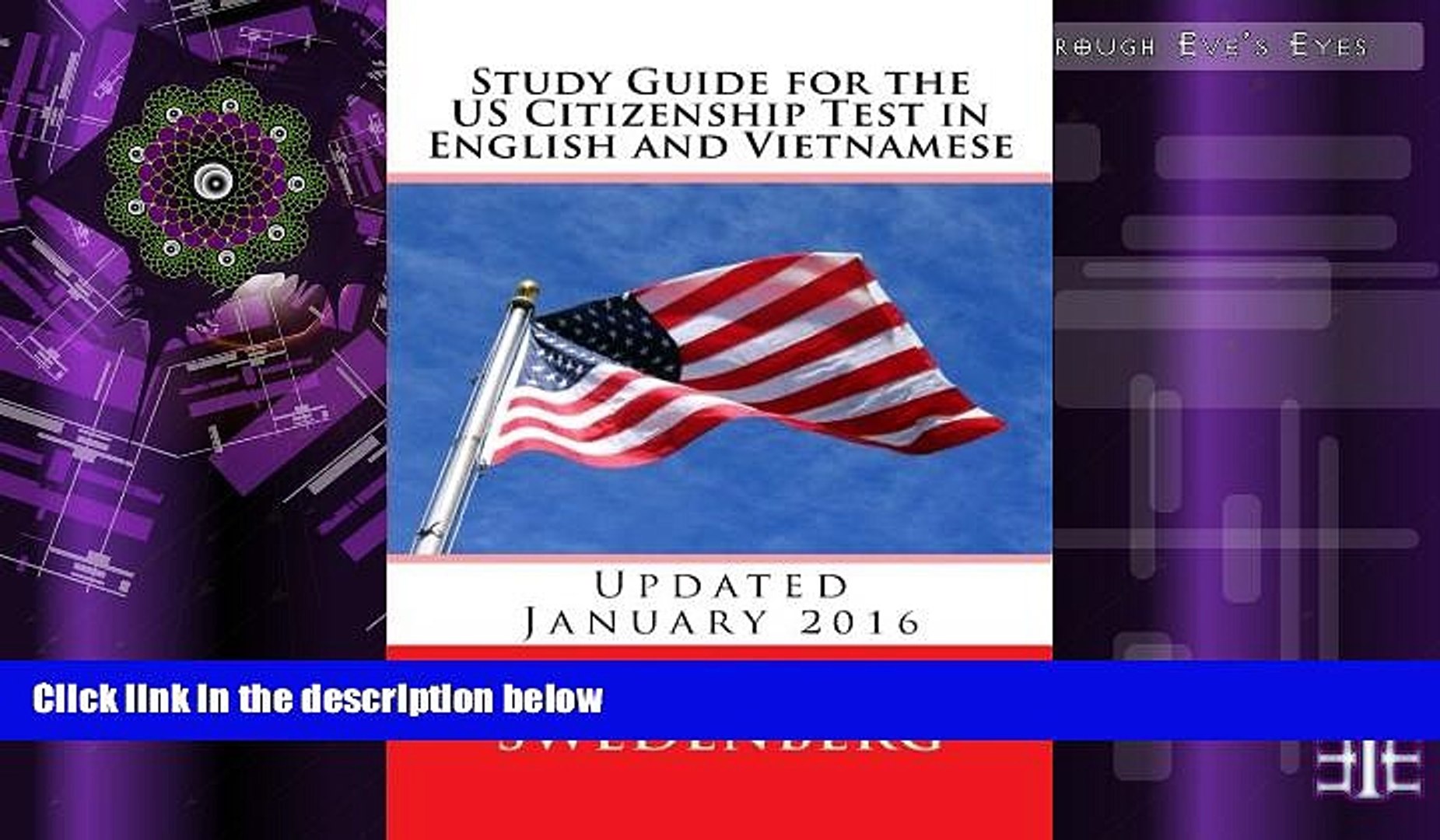 Buy Mike Swedenberg Study Guide for the US Citizenship Test in English and Vietnamese: Updated