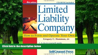 Buy NOW  Limited Liabilty Company: How to Form and Operate Your Own: (Legal Series) Gregory C.