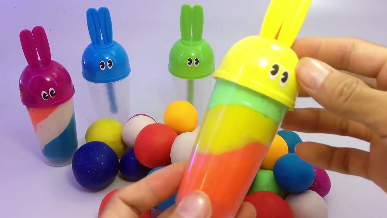 Glitter Play Doh Ice Cream with Popsicles How To Make Play Dough Rainbow Ice Cream Molds Fun for Kid