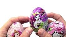 3 Pincess Disney, Hello Kitty and Filly the Unicorn Kinder Surprise Chocolate Eggs Unwrapping