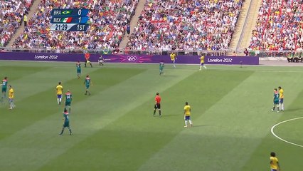 الشوط الاول مباراة المكسيك و البرازيل 2-1 نهائي الاولمبياد 2012