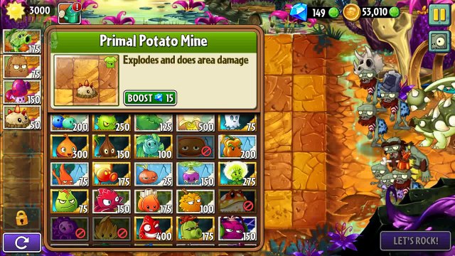 Plants vs Zombies 2 - Jurassic Marsh Day 27 Replay: Another Strategy