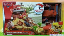 Disney Cars Escape From Frank Track set with Lightning Mc Queen Tractor Tippin Tow Mater