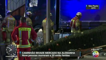 Caminhão invade feira de Natal e mata pelo menos 9 pessoas em Berlim