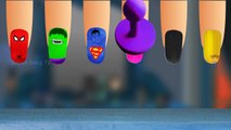Learn Colors with Super Heroes Nail Arts | Colours to Kids Children Toddlers Baby Learning Videos