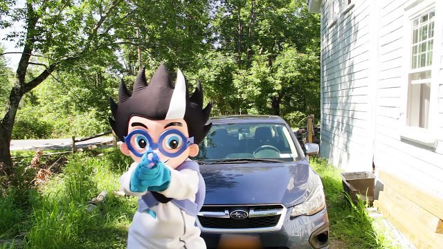 PJ Masks Episode in Real Life - The Shrinker with Romeo, Elsa, Catboy, Peppa Pig and Paw Patrol