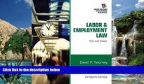 Buy David Twomey Labor and Employment Law: Text   Cases (South-Western Legal Studies in Business)