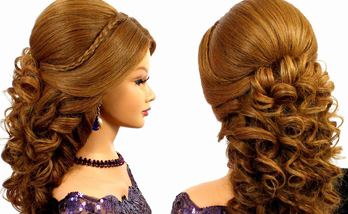 Curly Beautiful Prom Hairstyle for Long Hair