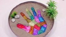 DIY How To Make Kinetic Sand Colors Slime Finger Beach Learn Colors nursery rhymes ABC Songs