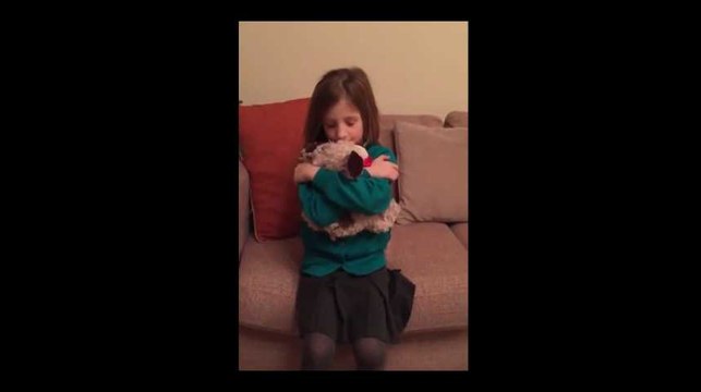 Sa peluche se transforme en chien... L'incroyable cadeau de cette petite fille