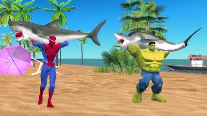 Joker Vs Shark Attacks Spiderman Hulk | Spiderman Vs Shark Attack SuperHero Prank Videos Compilation