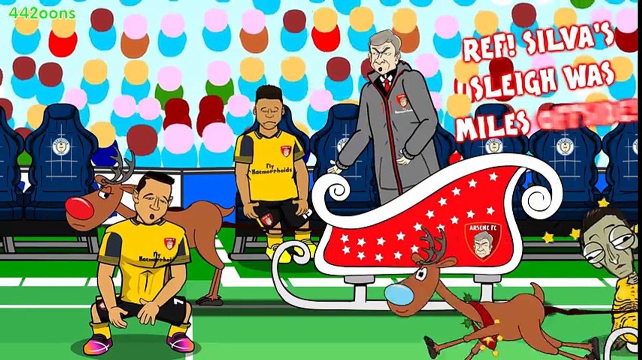 Man City vs Arsenal 2-1 - JINGLE BELLS! (Sane, Sterling and Walcott goals + highlights 2016 PARODY)