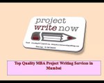 3.Top Quality MBA Project Writing Services in Mumbai