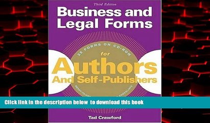 BEST PDF  Business and Legal Forms for Authors and Self Publishers (Business   Legal Forms for