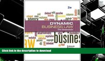PDF [DOWNLOAD] Dynamic Business Law: The Essentials TRIAL EBOOK