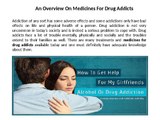 Medicines for drug addicts | Drug Addicts