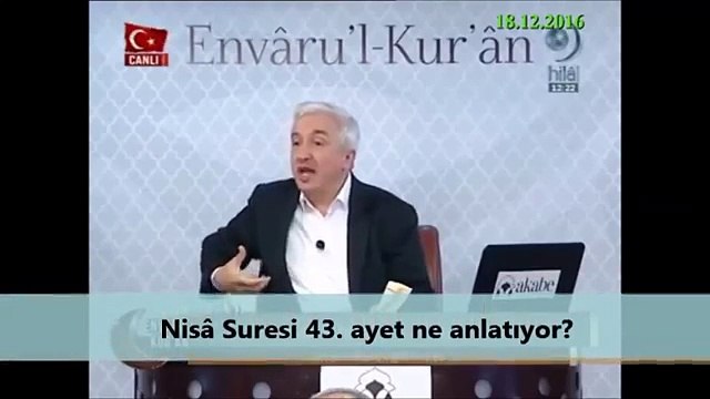 Nisâ Suresi 43. ayet ne anlatıyor! [Prof. Dr. Mehmet Okuyan]