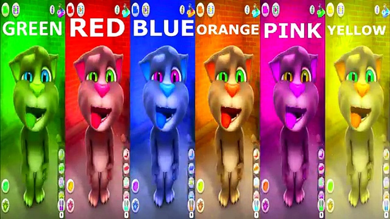 Learn Six Colors with Talking Tom Colours for Kids Children Toddlers Baby Play Videos 2016