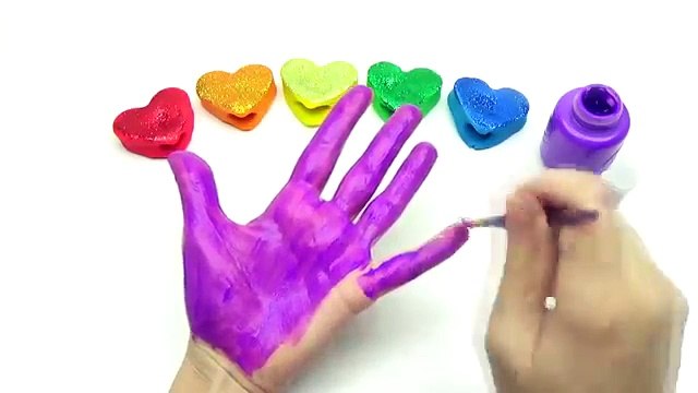 Learn Colors for Children Body Paint with Play Doh Heart Fun for Kids SupeR Toys Collection