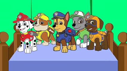 New Ryder Paw Patrol And Disneys Frozen Elsa Five Little Monkeys Jumping On The Bed | #Animation