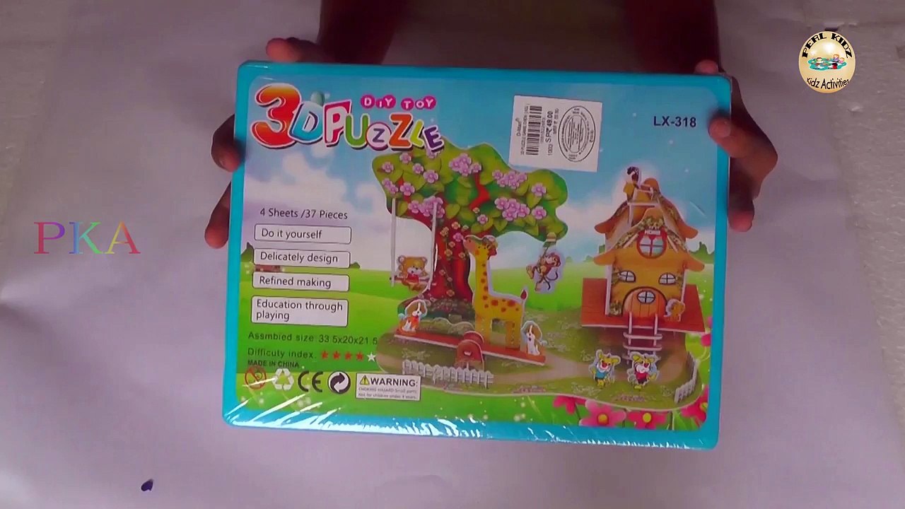 3D Games Puzzle Tree And House How to Making With Wooden Paper | Kids Puzzles Videos