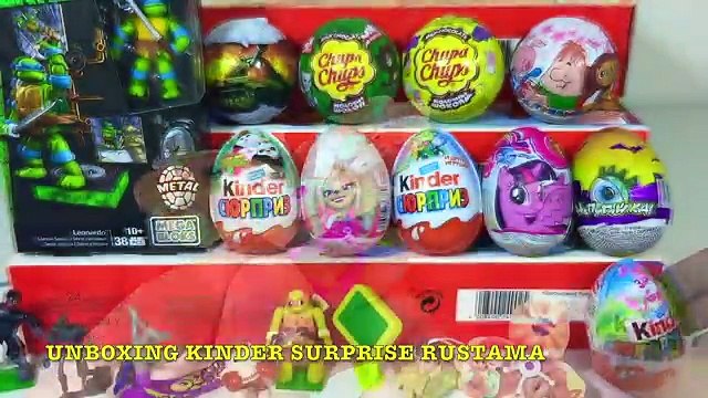 Unboxing Kinder Surprise Киндер Сюрпризы Черепашки Ниндзя 2,Peppa Pig,My Little Pony,Angry Birds