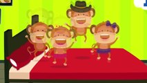 Five Little Monkeys Jumping on the Bed | Nursery Rhymes Songs | 5 Little Monkeys Song