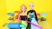 Frozen MERMAID Elsa and Anna Barbie Play Doh Dress Up Mermaids Dolls DisneyCarToys