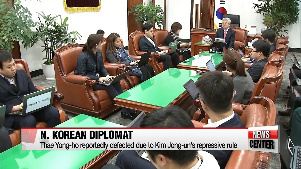 Former N. Korean diplomat Thae Yong-ho defected due to Kim Jong-un's repressive ruling: lawmaker