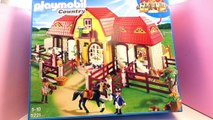 Grande écurie Playmobil – Ecurie pour nos chevaux et un grand espace pour faire du cheval