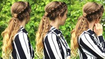 Stacked Braid Ponytail Tutorial | Ponytail Hairstyles | Braidsandstyles12