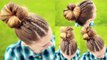 Messy Bun Hairstyle | Bun Updo Hairstyles | Braidsandstyles12