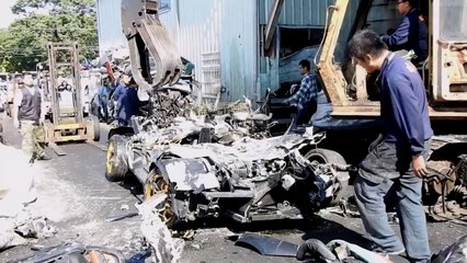 Une Lamborghini Murciélago à 340 000$ détruite par le gouvernement taïwanais