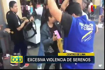 Centro de Lima: mujer herida tras enfrentamiento entre personal municipal y comerciantes informales