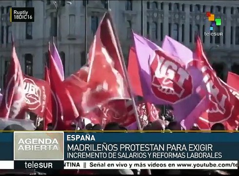 Miles de obreros españoles rechazan política laboral del gobierno
