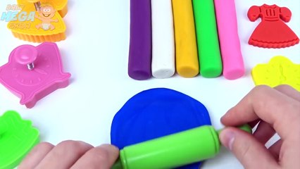 Learn Colors Play Doh Animal Molds Horse Watch Girl Dress Modelling Clay Fun and Creative for Kids
