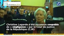 Affaire Tapie: Christine Lagarde reconnue coupable de «négligence» mais «dispensée» de peine