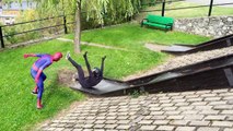 SPIDERMAN vs VENOM - SPIDER-MAN At The Park Playground - Fun Superheo Movie in Real Life