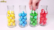 Aprender los colores con bolas de colores en tarros de cristal  Juegos Para Niños y Niñas