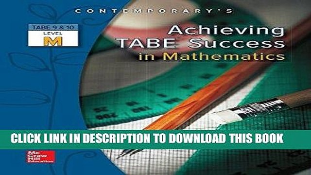 [PDF] Achieving TABE Success In Mathematics, Level M Workbook (Achieving TABE Success for TABE 9