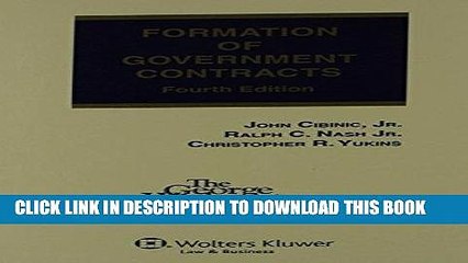 [PDF] Formation of Government Contracts, Fourth Edition (Softcover) Full Collection